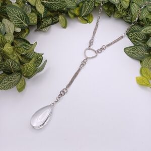 Silver Crystal Pendant Necklace